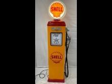 6ft Tall Shell Gas Pump with Lighted Globe