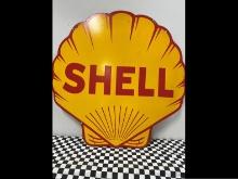 Shell Double-Sided Porcelain Sign