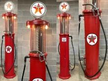 1920s Tokheim Model 610 Visible Gas Pump with Lighted Texaco Globe