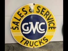 30in Sales and Service GMC Truck Sign