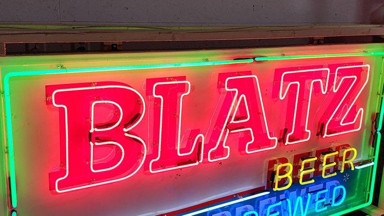 Original Blatz Beer Tin Neon Sign