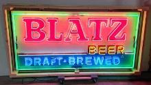Original Blatz Beer Tin Neon Sign