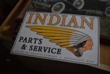 Indian Motorcycles Parts & Service Sign