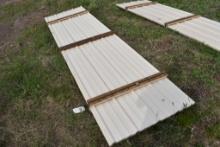 26 Pieces of 12' Sections of Cream Corrugated Metal Paneling