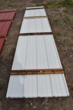 33 Pieces of 16' Sections of Gray Corrugated Metal Paneling