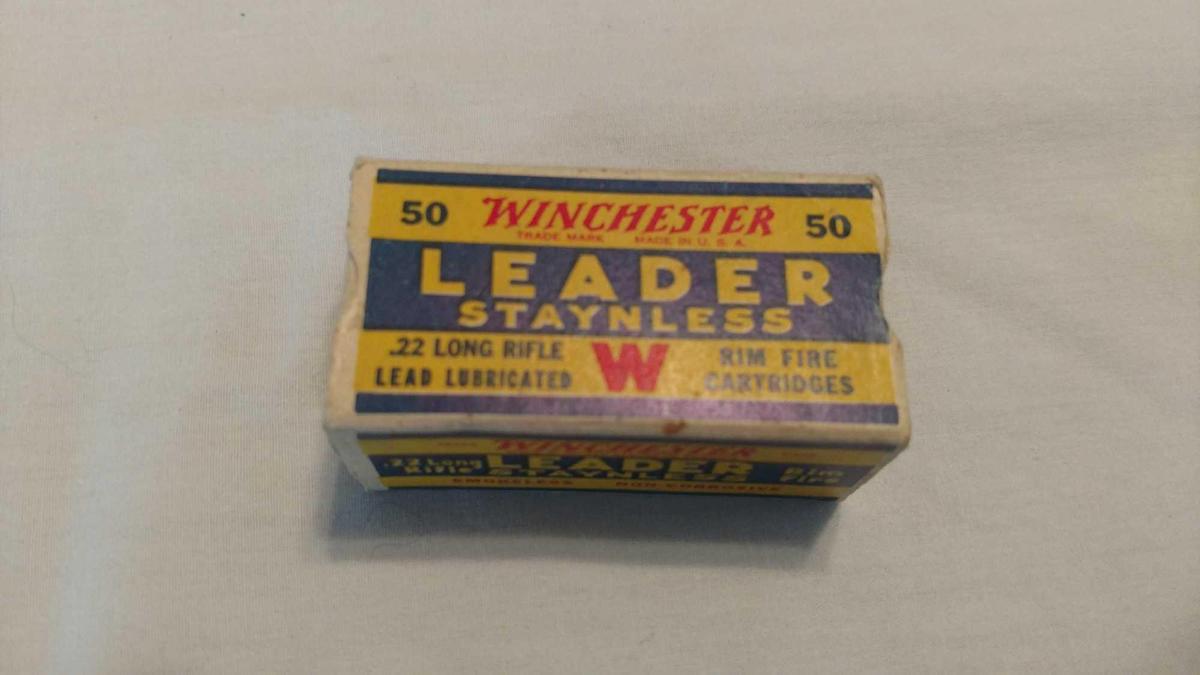 Winchester 22 long leader staynless old box