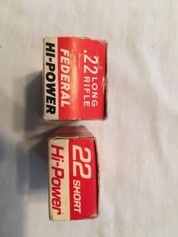 Federal Hi Power 22 Short & Long Rifle-2 boxes
