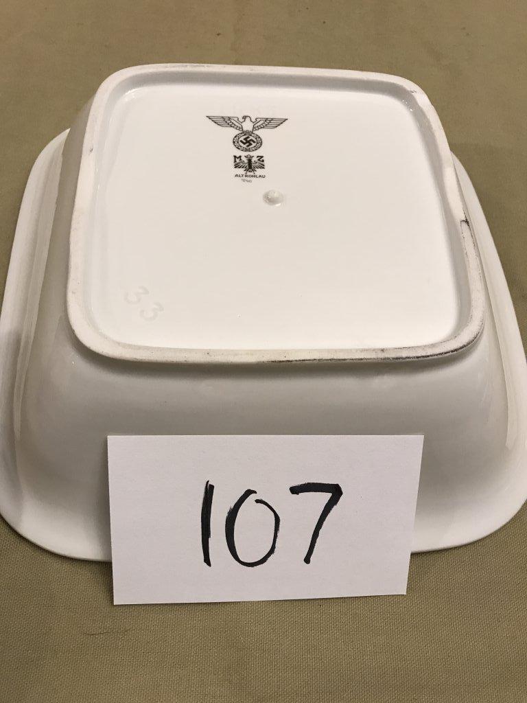 Large Porcelain potato dinner dish with the Nazi eagle, some chips