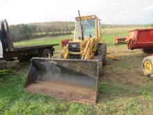 FORD 555B DIESEL TRACTOR WITH BACKHOE AND LOADER