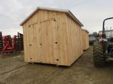 10X12 SHED WITH 8FT WALLS, LARGE SKID