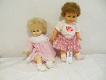 2 dolls with blinking Eyes, one by Ideal Toys