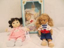3 Dolls, one is an Ideal Classic Tiny Tears Doll in Box