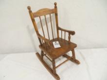 Wooden Doll rocker with box