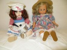 Kelly's Kitchen with pan Porcelin doll with Gotz Doll