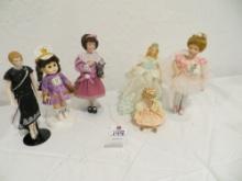 6 Misc. Miniture Porcelain dolls