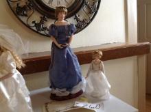 2 Princess Diana Queen of Hearts porcelain doll