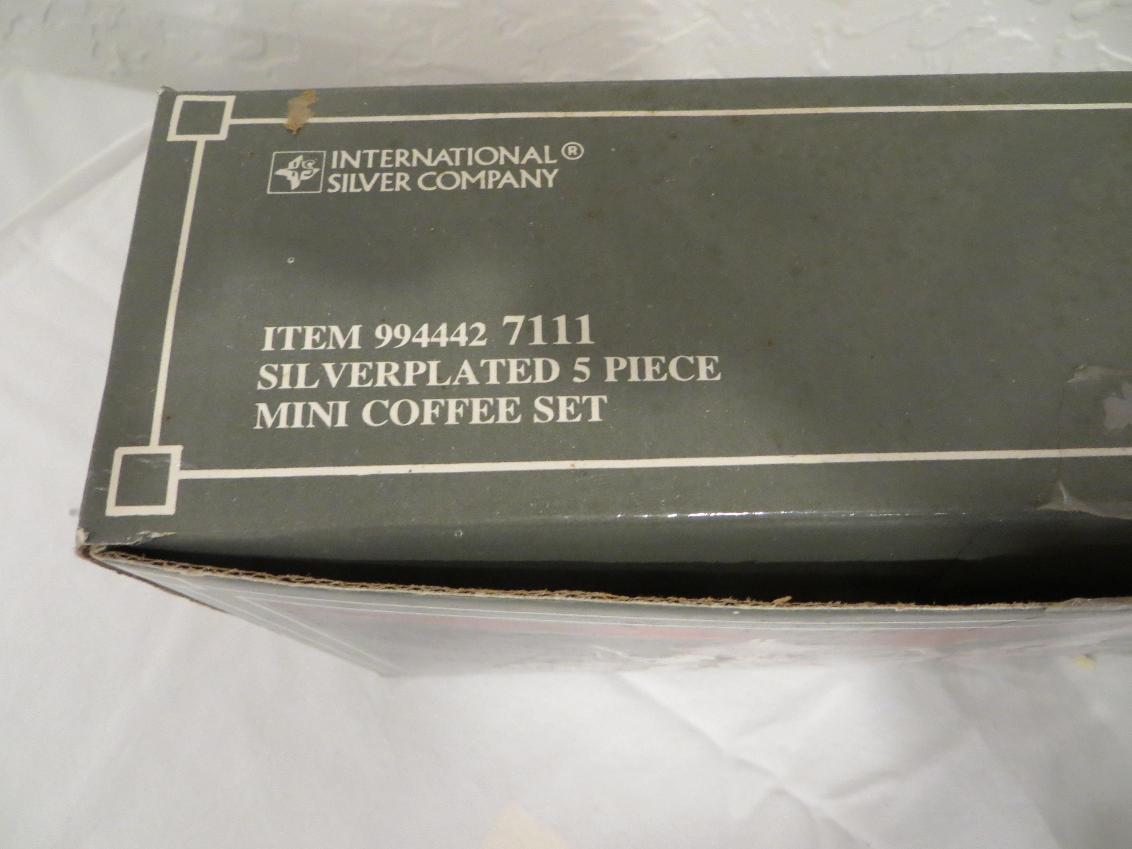 2 International Silver Co Silver Plated Coffee set #994442 7111
