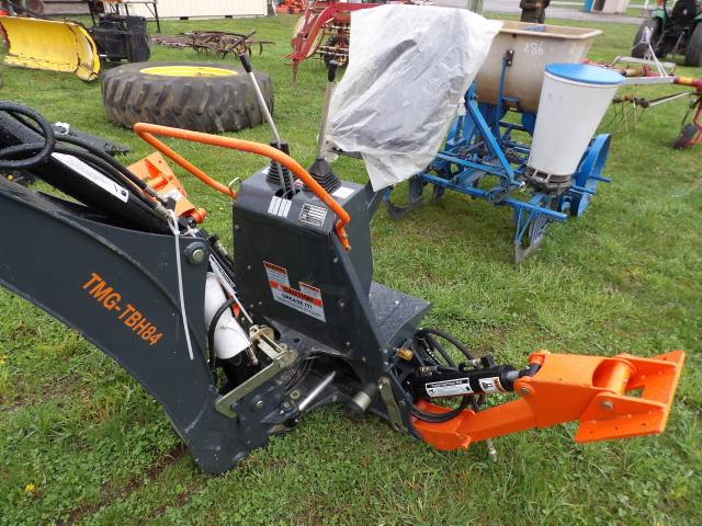 TMG-TBH84 3pt Backhoe Attachment w/ 12" Bucket, Uses On Set Of Hydraulic Re