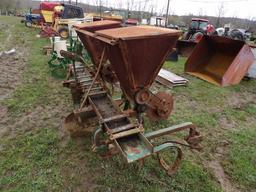 Oliver 3pt 2 Row Cultivator w/ Schultz Hoppers