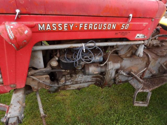 Massey Ferguson 50 Gas Utility Tractor, Power Steering, 14.9-24 Tires, Rear