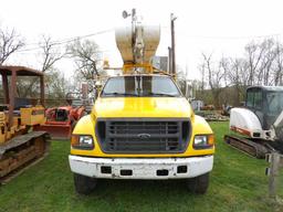 2000 Ford F Series Bucket Truck, Cat Turbo Diesel Engine, Automatic, Out Ri