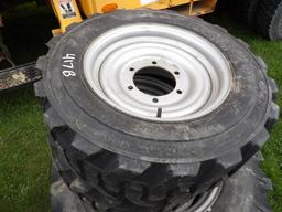 Set Of 4 Tires & Rims (2) 12.5-20 MPT On 6 Lug Rims & (2) 27x10.50-15 On 6