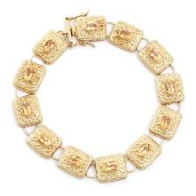 Plated 18KT Yellow Gold 5.05cts Citrine Bracelet