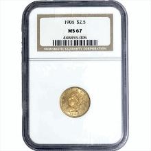 1906 $2.5 Liberty Head Quarter Eagle NGC MS67