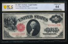 1917 $1 Legal Tender Note PCGS 64