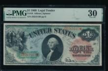1869 $1 Legal Tender Note PMG 30