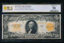 1922 $20 Gold Certificate PCGS 58