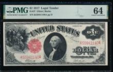 1917 $1 Legal Tender Note PMG 64