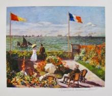 Claude Monet TERRACE BY THE SEASIDE Estate Signed Giclee
