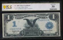 1899 $1 Black Eagle Silver Certificate PCGS 30