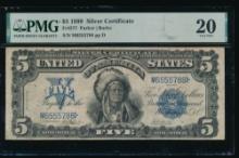 1899 $5 Chief Silver Certificate PMG 20