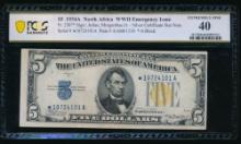 1934A $5 STAR N Africa Silver Certificate PCGS 40