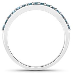 14KT White Gold 0.35ctw Blue Diamond Ring