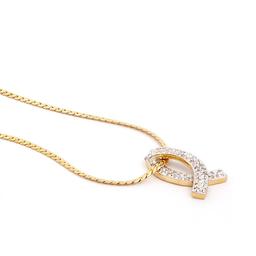 Plated 18KT Yellow Gold 0.45ctw Diamond Pendant with Chain