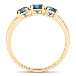 14KT Yellow Gold 1.00ctw Blue Diamond Ring