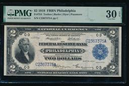 1918 $2 Philadelphia FRBN PMG 30EPQ
