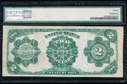 1891 $2 Treasury Note PMG 20