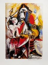 Pablo Picasso CHILD ON MAN’S LAP Estate Signed Limited Edition Giclee