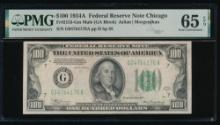 1934A $100 Mule Chicago FRN PMG 65EPQ