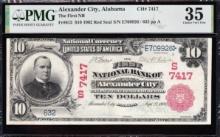 1902 $10 Read Seal Alexander City AL National PMG 35