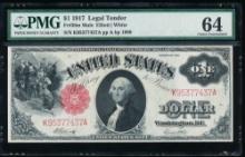 1917 $1 Legal Tender Note PMG 64