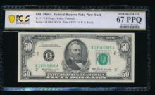 1969A $50 New York FRN PCGS 67PPQ