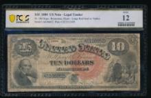 1880 $10 Jackass Legal Tender Note PCGS 12