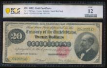 1882 $20 Gold Certificate PCGS 12