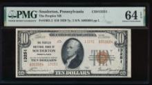 1929 $10 Souderton PA National PMG 64EPQ