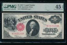 1917 $1 Legal Tender Note PMG 45EPQ